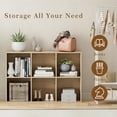 thumbnail image 4 of Anhdah 6 Cube Storage Organizer, Cube Bookcase Closed Back Panel Bedroom, Living Room, Home Office, Closet Bookshelves White Oak, 4 of 8