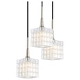 thumbnail image 3 of Woodbridge Lighting Regent Park 5-Light Frosted Crispy Glass Pendants in Nickel, 3 of 4