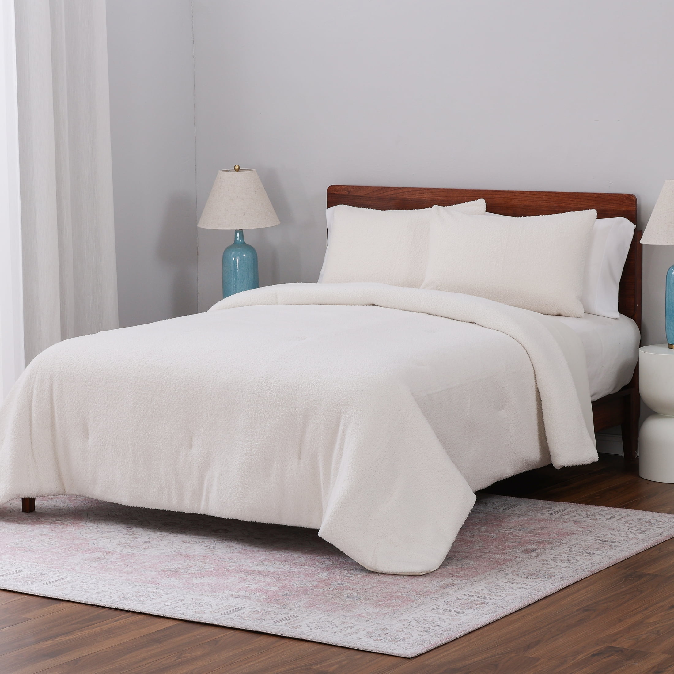 Better Homes & Gardens Printed, King, Comforter Set with Shams - Soft and Cozy, Off-White