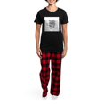 thumbnail image 4 of CafePress - Just Married Car Women's Dark Pajamas - Women's Short Sleeve Print T-Shirt and Pants Dark Cotton Pajama Set, 4 of 7