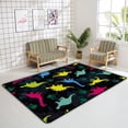 thumbnail image 4 of Crawling Indoor Carpet Play Mat Colorful Dinosaurs Abstract for Living Room Bedroom Educational Nursery Floor Mat Area Rug 63x48inch Carpet Runner, 4 of 6