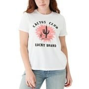 Lucky Brand Women's Top Sz 2XL Cactus Club Lucky Brand Graphic T-Shirt White
