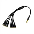 thumbnail image 1 of 4Pole TRRS Male To 5 Ports Aux Cable Earphone Mic Audio Adapter, 1 of 5