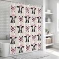 thumbnail image 6 of Cute Bow Cow Shower Curtain, Waterproof Shower Curtains for Bathroom, Beige Farmhouse Cute Animals Washable Fabric Bathtub Curtain Set Bath Decor with 12 Hooks 48"x72", 6 of 8