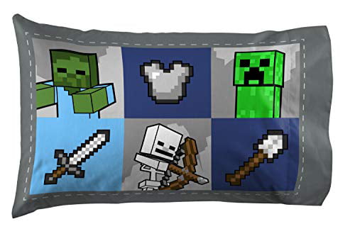 Kids Super Soft 1-Pack Throw Pillow Cover Official Minecraft Product Measures 15 Inches x 15 Inches Jay Franco Minecraft Zombie Decorative Pillow Cover 