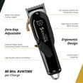 thumbnail image 4 of Wahl Professional 5 Star Cordless Senior Clipper Precision Fade Blades Metal Housing 80 Min Runtime, 4 of 7