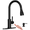 Matte Black, variant on APPASO Kitchen Faucet with Soap Dispenser, Oil Rubbed Bronze Stainless Steel Pull Down Sprayer with 3 Modes, High Arc Single Handle Non Leakage, Easy to Install Modern Faucets for RV, Bar Sink