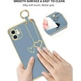 thumbnail image 5 of iPhone 11 Case, iPhone 11 Phone Case Love Heart Cute Case with Wristband Kickstand Holder Soft TPU Plating Bumper Protective Slim Shockproof iPhone 11 Phone Case Cover for Girls Women, Grey, 5 of 16