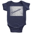 thumbnail image 1 of 12-18 Months / Navy Blue Colorado Baby Bodysuit Home Shirt, 1 of 8