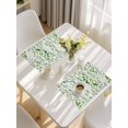 thumbnail image 5 of Green Leaves Placemats Set of 4, Elegant Pastoral Summer Botanical Leaf Placemats for Dining Table, Place Mats for Kitchen Tabletop, Waterproof Wipeable Dining Table Mats Set, 5 of 9