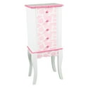Teamson Kids Fashion Prints Kids Jewelry Chest Armoire Giraffe (Baby Pink / White)