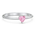 thumbnail image 1 of Heart Birthstone Ring - Pink Tourmaline (October), 1 of 6
