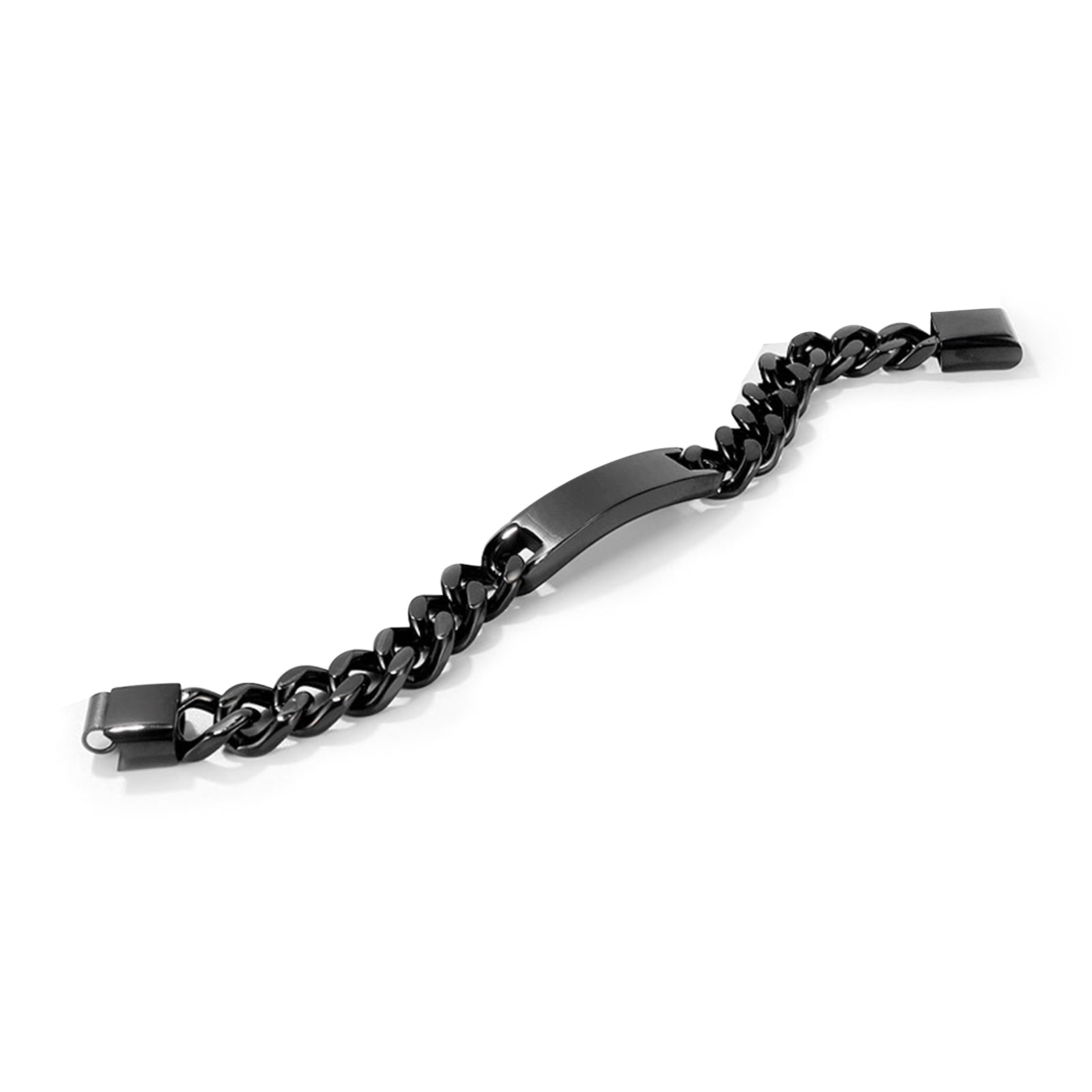 Mens Fashion Simple Polish Stainless Steel Braided Twisted Buckle Bracelet Chain 