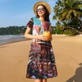thumbnail image 4 of Vsdgher Fairy-tale-World-with-Délicieux-Candy pour Femmes Été 2025 Robes Midi Décontractées Légères Manches Courtes Col Rond Robe de Plage, 4 of 6