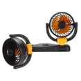 thumbnail image 1 of Electric Car Fan, Dual Head Portable Cooling Fan with Adjustable Wind Speed, 360 Degree Rotation, Suitable for Sedan SUV RV Truck, Made of ABS and PP Material, 1 of 7
