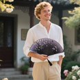 thumbnail image 4 of TIELUTT Handheld Paper Fan Set Chinese Ancient Style Decorative Fans For Brunch Decorations and Hanging Paper Fans and Flower Paper Decorations for Party Birthday Tissue Paper Butterflies Party Decor, 4 of 5