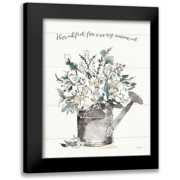 Tavoletti, Anne 12x14 Black Modern Framed Museum Art Print Titled - Modern Farmhouse IV Thankful