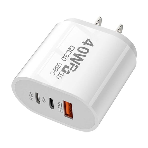 erfcxs 40W Charging Station Compact Wall Charger 2type C Pd 3usb Lightweight Portable Multifunctional Overheating Charger