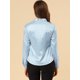 thumbnail image 5 of Blusa Puntos Irregular Allegra K Manga Larga Cuello Del Lazo Trabajo Casual Para Mujer Azul M, 5 of 6