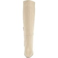 thumbnail image 2 of Sam Edelman Sylvia Modern Ivory Pointed Toe Block Heel Knee High Leather Boots (Modern Ivory, 6), 2 of 6