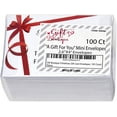 thumbnail image 3 of 100 Mini Christmas Card Gift Envelopes Holiday Card Gift Holder Enclosure Red Bow Design Size 2 11/16" X 3 11/16" for Place Cards, Gift Cards, Notes, Money and Flower Arrangement Cards Party Favor - -, 3 of 3