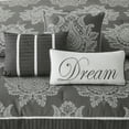 thumbnail image 5 of Lanco Grey 7 Piece Comforter Set King Size, Jacquard with Matching Solid Piecework Bedding Set, All Season, Matching Bedskirt, Pillows & Shams, 5 of 8