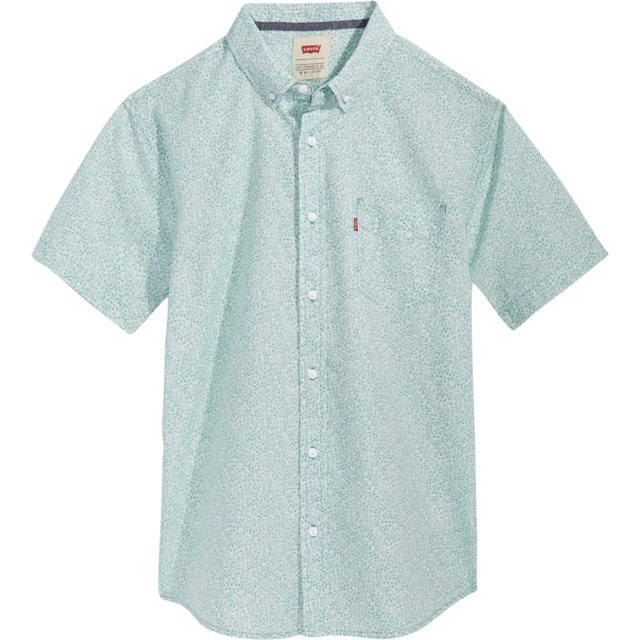 Levi's Camisa tejida floral con botones para hombre, azul, XX-Large Levis Botones al frente