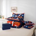 thumbnail image 6 of jejeloiu Baseball Basketball Rugby 7pcs Bedding Comforter Set,Ball Sport Game Queen Bedding Sets,Cartoon Baseball Stars Queen Sheet Sets For Boys Girls,Super Cozy Room Decor Reversible, 6 of 8