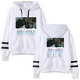thumbnail image 6 of James Arthur Merch Hoodie Striped Sleeves Printed Pattern Pocketless Pullover Sweatshirt, 6 of 7
