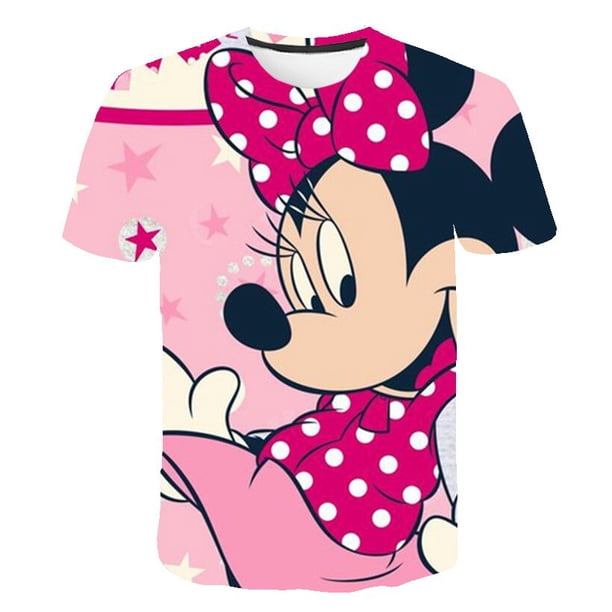 Verano niños Mickey Mouse camisetas 3D manga corta Casual Disney serie impresa niñas camisetas niños moda Casual Tops Tees12T Gao Jinjia LED