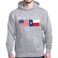 thumbnail image 1 of Shop4Ever Men's Dual Citizen USA & Lone Star Texas Flags Hooded Sweatshirt Hoodie, 1 of 5