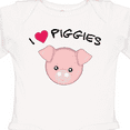 thumbnail image 4 of Inktastic I Love Piggies with Cute Pig Boys or Girls Long Sleeve Baby Bodysuit, 4 of 5