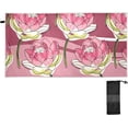 thumbnail image 2 of Pink Lotus Microfiber Quick Drying Beach Towel with a Carrying Bag Absorbent and Sand Free Towel for Kids Teens Adults Travel Gym Camping Pool Yoga Outdoor and Picnic, 2 of 7
