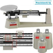 Balance Scale Triple Beam for Kitchen School Lab, 0.1x2610g Precision Weighing Scale with 3 Weights&Carry Case