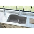 thumbnail image 2 of Elkay ELGHU3322RGS0 Quartz Classic 33" x 22" x 10", Offset 60/40 Double Bowl Undermount Sink with Aqua Divide, Greystone, 2 of 2