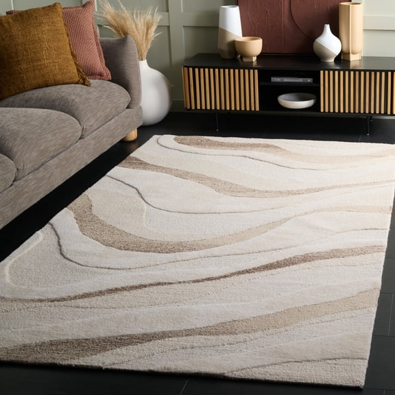 Safavieh Fifth Avenue Bethanie Wavy Striped Area Rug, Ivory/Beige, 5' x 8'