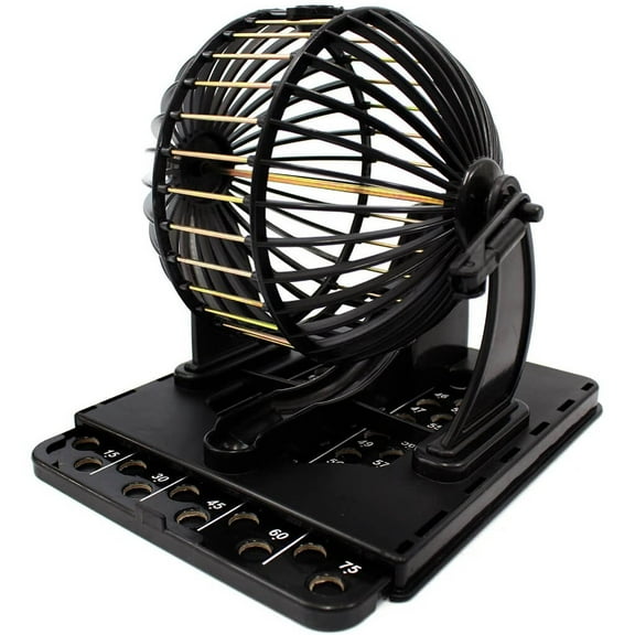 AZ Toys Deluxe Bingo Set with Classic Metal Cage Balls and Cards, Multicolor, 8"