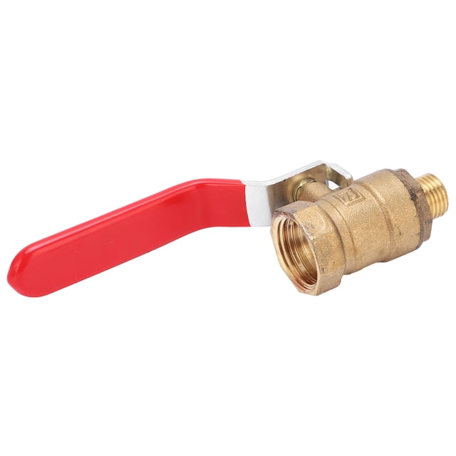 Air Compressor Ball Valve, 1/2 Female 1/4 Male Thread Pneumatic Drive Cast Copper Durable Balls Valves For Maintenance
