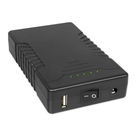 Talentcell Rechargeable 12V 6000mAh/5V 12000mAh DC Output Lithium ion Battery Pack for LED Strip and CCTV Camera, Portable Li-ion Power Bank with Charger, Black