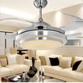 thumbnail image 2 of EASYG New 42" Invisible Ceiling Fan Light Dining Room Chandelier Lamp W/Remote Control, 2 of 5