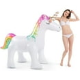 thumbnail image 2 of Jasonwell Unicorn Sprinkler Inflatable Unicorn Water Toys Ginormous Unicorn Yard Sprinkler (L), 2 of 7
