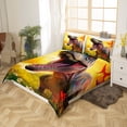 thumbnail image 3 of Erosebridal Dinosaur Comforter Cover Dino Bed Set, Jungle Dino Duvet Cover Tyrannosaurus Rex Bedding Sets Full, 3D Animal Bedspread Cover Yellow Gray 3pcs, 3 of 5