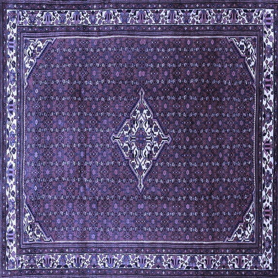 Ahgly Company Indoor Square Persian Blue Traditional Area Rugs, 6' Square