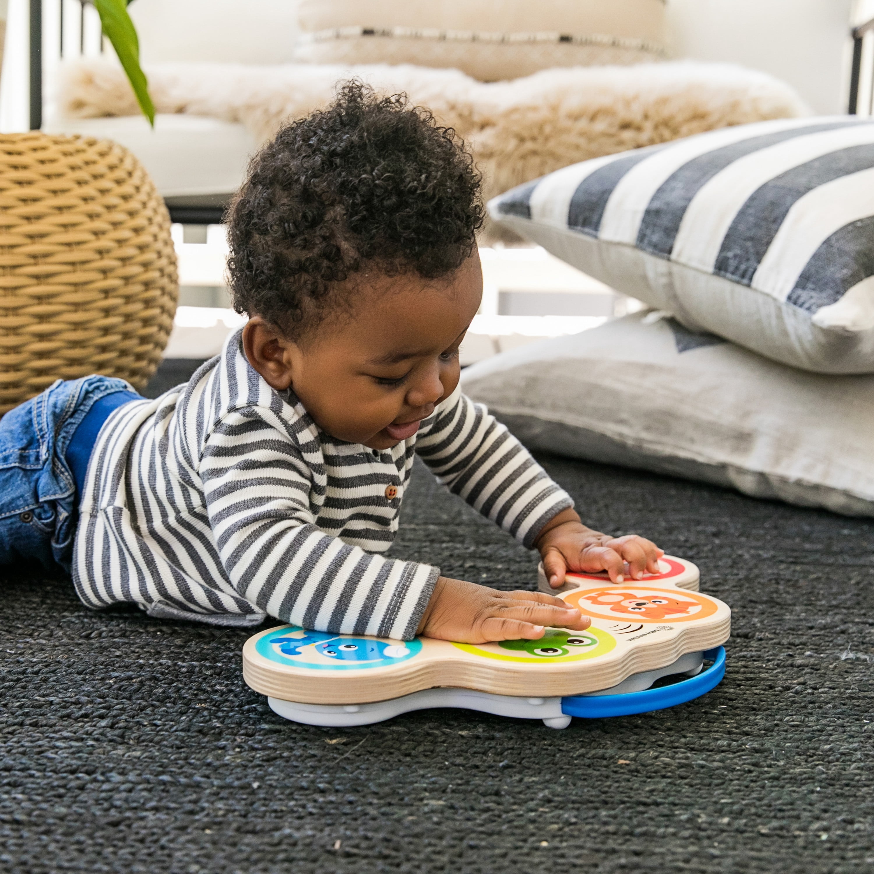 Baby Einstein Magic Touch Drums Wooden Musical Toy, Ages 6 months +