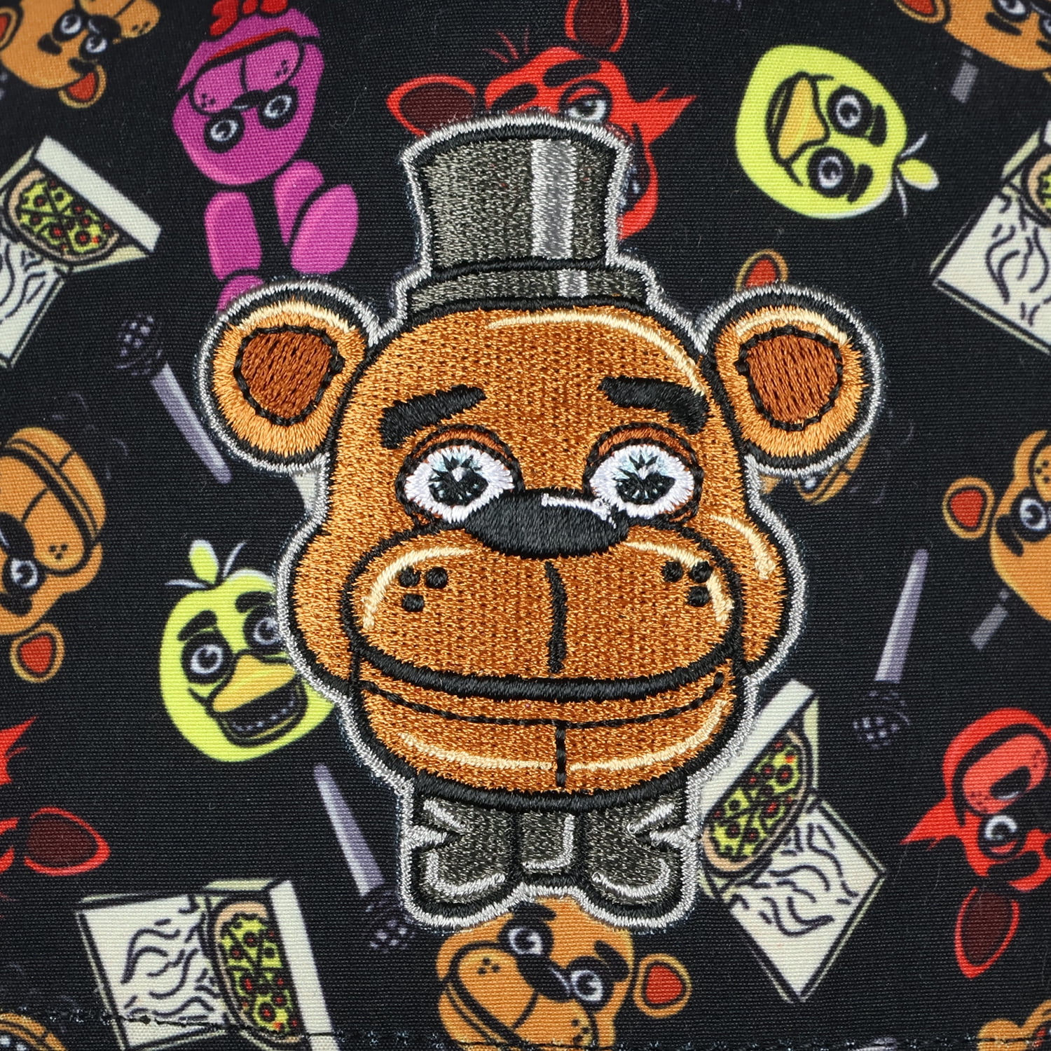 Five Nights at Freddy's Hat Youth AOP Freddy Chica Bonnie Foxy OSFM Adjustable Snapback Baseball Cap