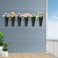 thumbnail image 6 of Wall-Mounted Flower Display Stand, with Buckets Plant Stand for Indoor & Outdoor Use, Suitable for Homes Florists Entrances and Living Rooms (Black 6pcs), 6 of 26