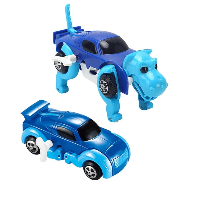 Coche de juguete Wind-up Clockwork Dog Transform Dinosaur para niños