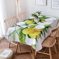 thumbnail image 2 of Lemon Watercolor Leaves Wedding Party Table Cloth Waterproof Oilproof Dining Table Cover Kitchen Home Decor Tablecloth, 2 of 7