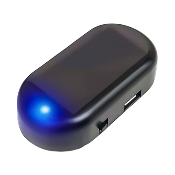 Luz de seguridad falsa coche con energía solar coche simulado LED advertencia azul