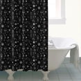 thumbnail image 4 of Black White Halloween Symbol Pattern Shower Curtain 84"x72" ,Bathroom Decorative Shower Curtains Set with 12 Hooks,Modern Waterproof Washable Shower Curtain, 4 of 6